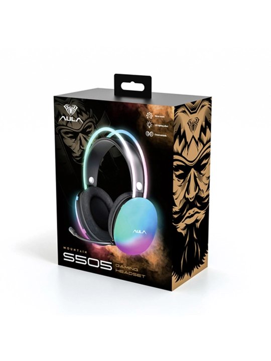Игровые наушники "AULA S505", с RGB подсветкой - 