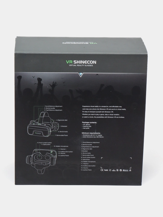 Очки виртуальной реальности VR SHINECON G04EA, 4K Ултра, с регулировкой фокуса