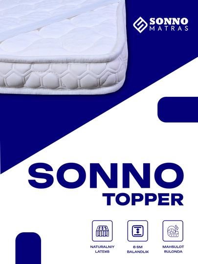 Sonno топпер — современный наматрасник, толщиной 8 см, доступен во всех размерах — SONNO-STOPPER-Mtopper-210x170