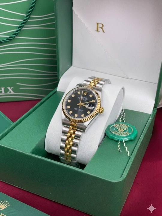 ROLEX ayollar qo‘l soati, batareyali, to‘plamda: quti, soat, g‘ilof, hujjatlar