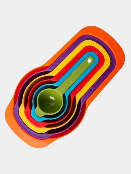 O‘lchov qoshiqlari to‘plami 6 dona | 7.5-250 ml mustahkam plastik