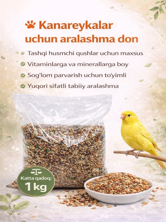 Kanareka uchun don, 1 kg - 