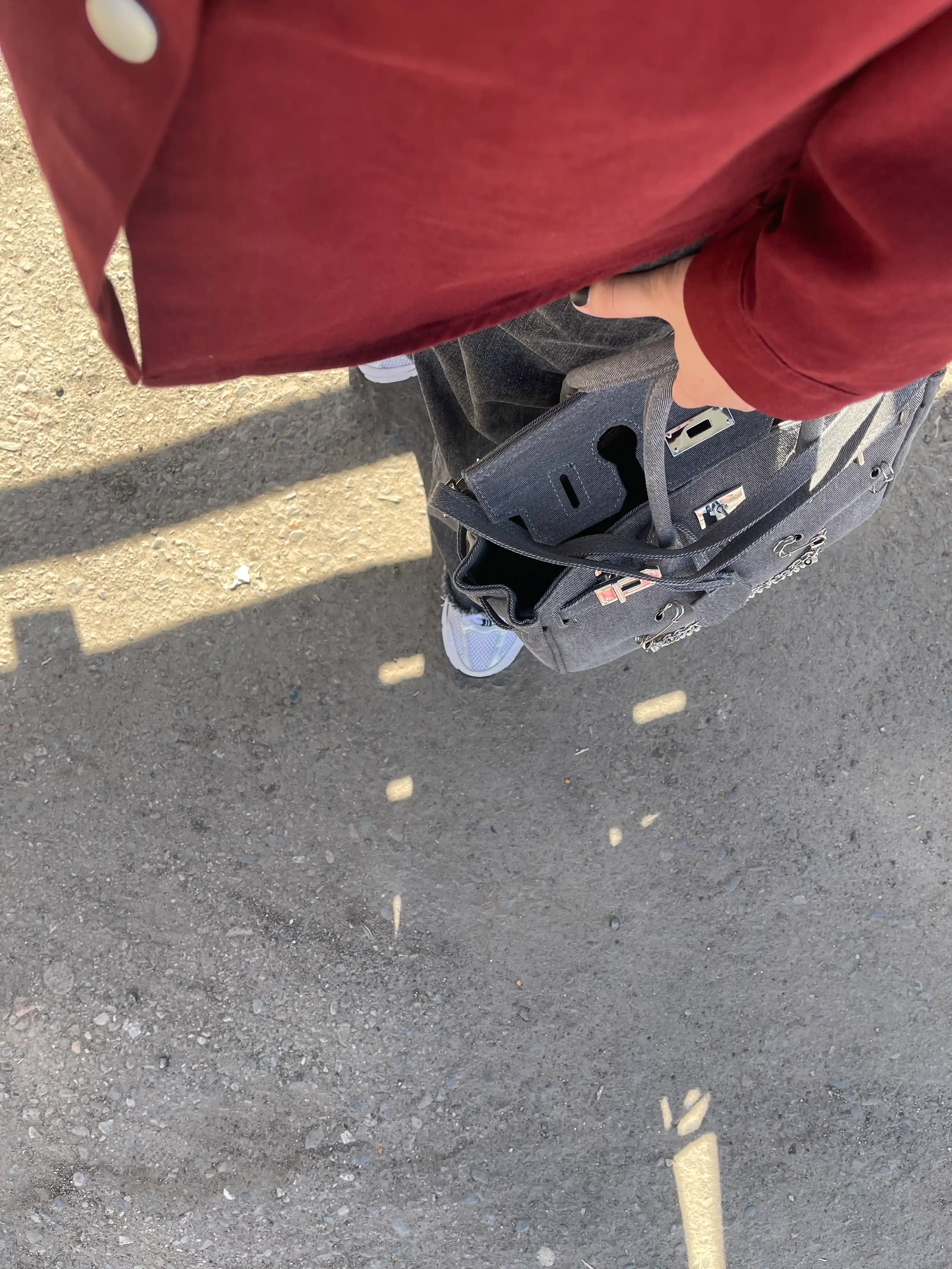 Ayollar uchun Hermes Birkin uslubidagi jinsi sumka, qulfli, yelka orqali, cross-bodi