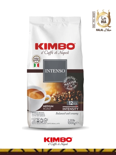 Кофе в зернах Kimbo Intenso, крепкий, 1000 г — KIMBOUZ-BNS1INT