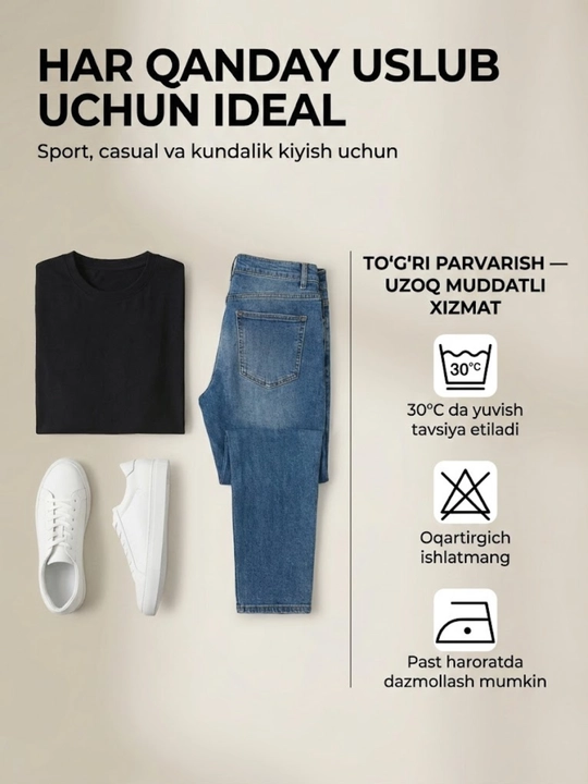 Futbolka erkaklar va ayollar uchun, uniseks, 100% tabiiy paxtadan