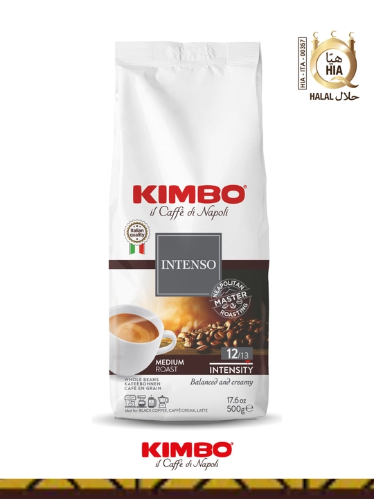Kimbo Intenso kuchli qahva loviyalari, 500 g - 