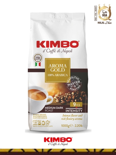 Кофе зерновой, Kimbo Aroma Gold, 100% Arabica, 1 кг — KIMBOUZ-001