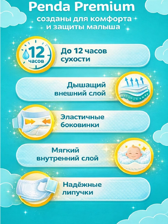 Penda современные подгузники для детей