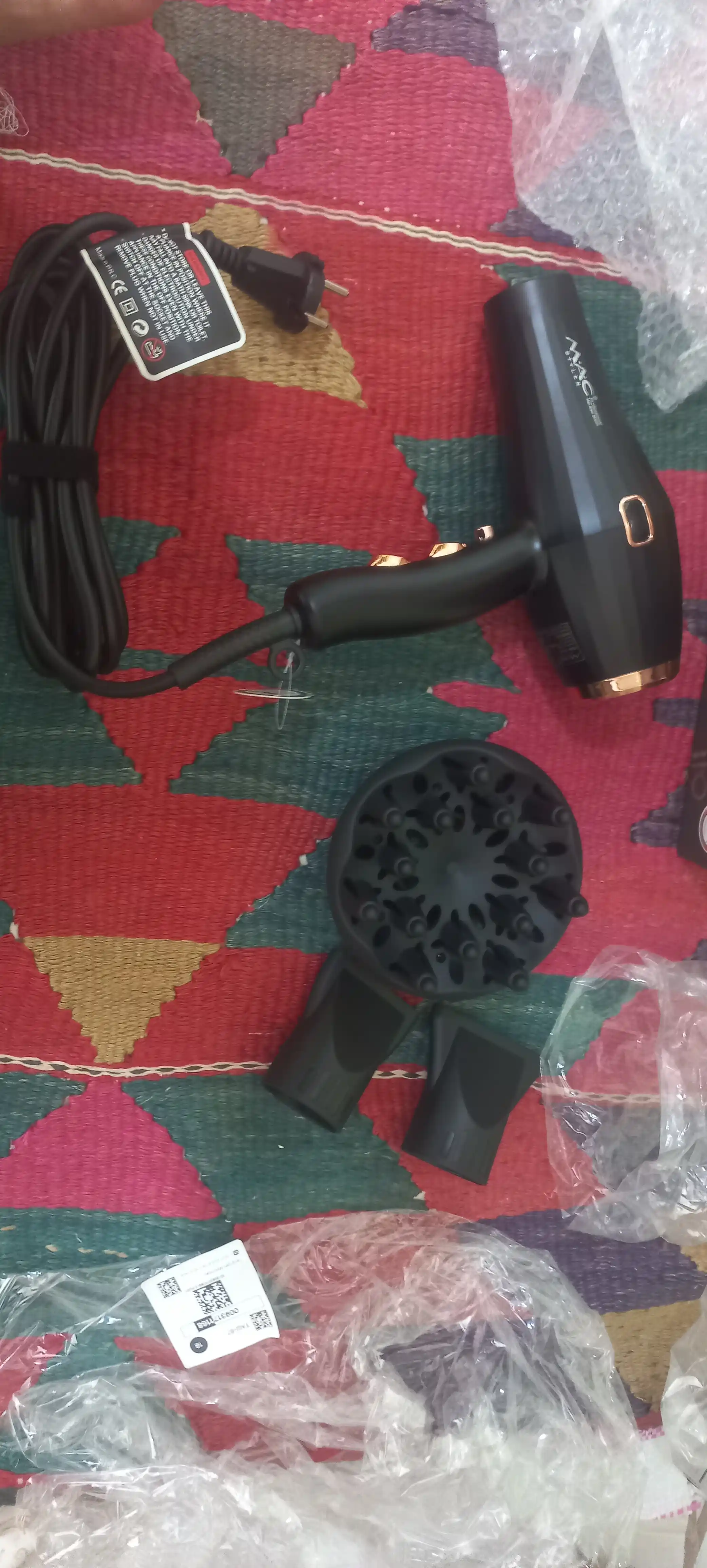 Professional fen soch quritgich MAC styler MC-6641, quritish va turmaklash uchun, 2400W