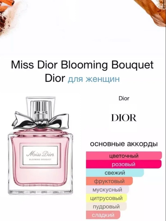 Miss Dior Blooming Bouquet, 100 мл, женские духи EDT, аромат для женщин