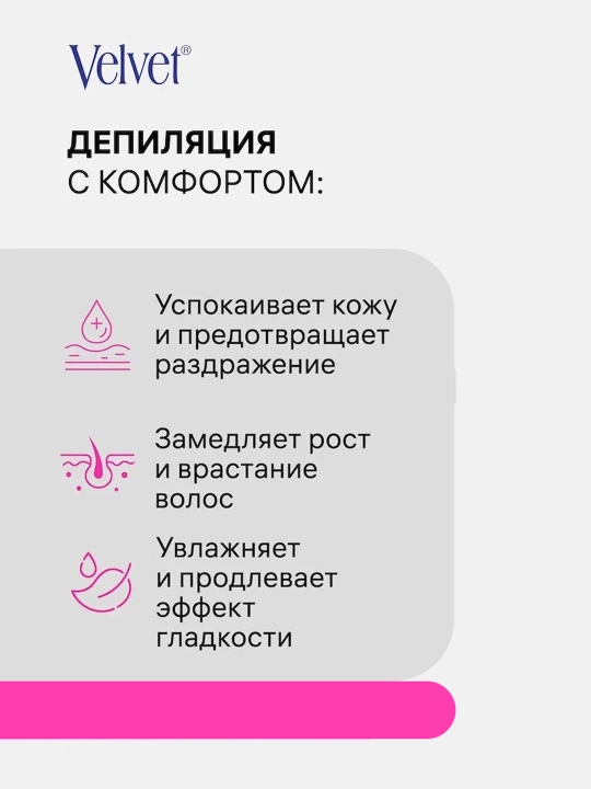 Лосьон после депиляции волос, 5 в 1, Velvet, против врастания, замедление роста, 200 мл