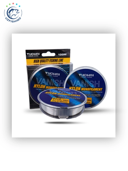 Baliq ovlash leskasi TUOHAI Vanish Nylon Monofilament, 100 m, chidamli neylon leska