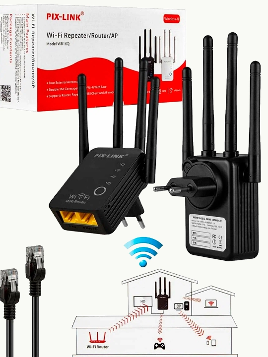 Мини роутер 3 в 1 – Wi-Fi роутер, усилитель сигнала, репитер, 300 Мбит/с