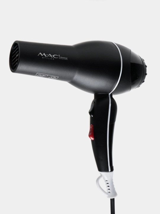 Профессиональный фен MAC Styler, 3 режима, 2 насадки, для сушки и укладки, с ионизацией