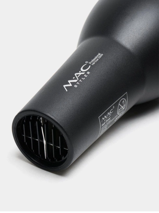 Профессиональный фен MAC Styler, 3 режима, 2 насадки, для сушки и укладки, с ионизацией