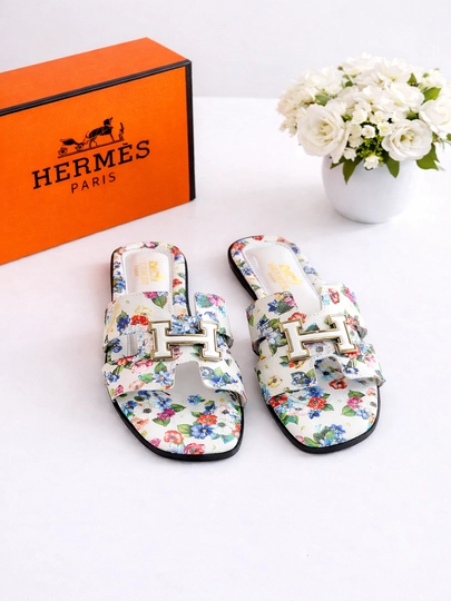 Женские тапочки, летние, удобные — SHOEZUU-HERMES029-БЕЛЫЙ-38