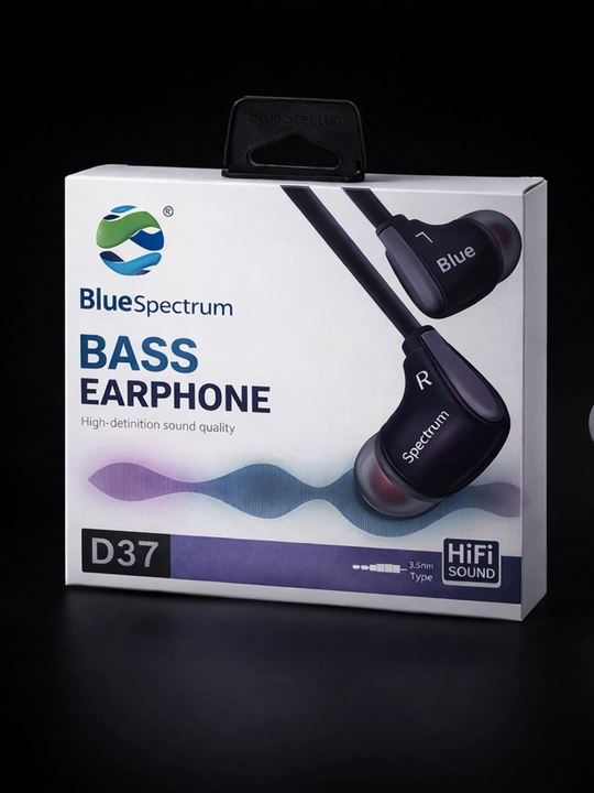 Blue Spectrum D37 simli quloqchinlari, kuchli bass, 3.5 mm