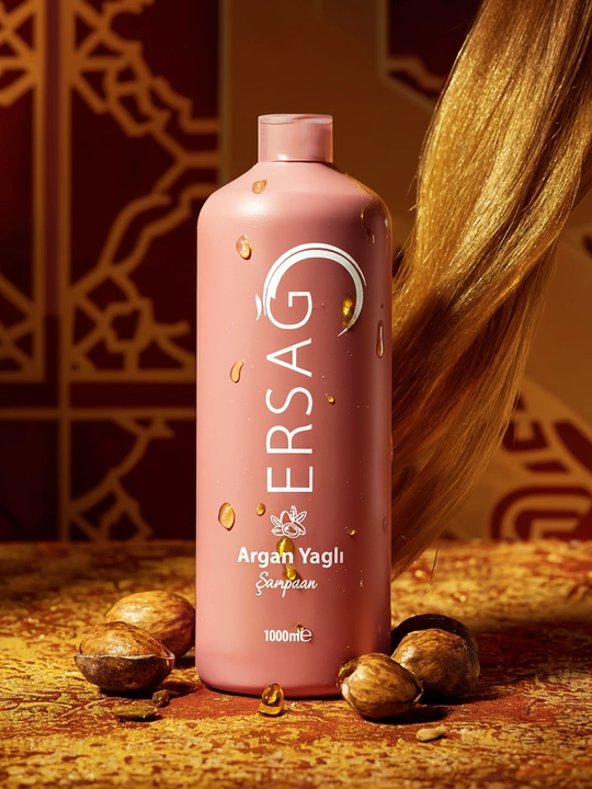 Ersag Argan Yağlı Şampuan — Argan yog'li tabiiy shampun, 1000 ml - 