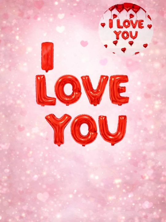 Воздушный шар с надписью "I Love You" - 