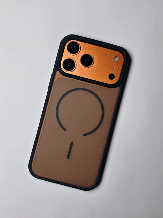 Прозрачный матовый чехол для iPhone 17 pro max, тонкий MagSafe, силиконовый ободок