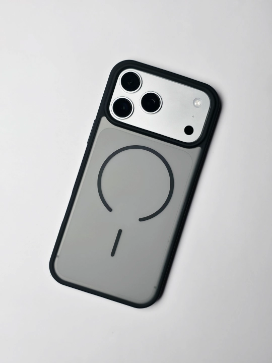 Прозрачный матовый чехол для iPhone 17 pro max, тонкий MagSafe, силиконовый ободок