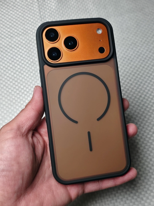 Прозрачный матовый чехол для iPhone 17 pro max, тонкий MagSafe, силиконовый ободок