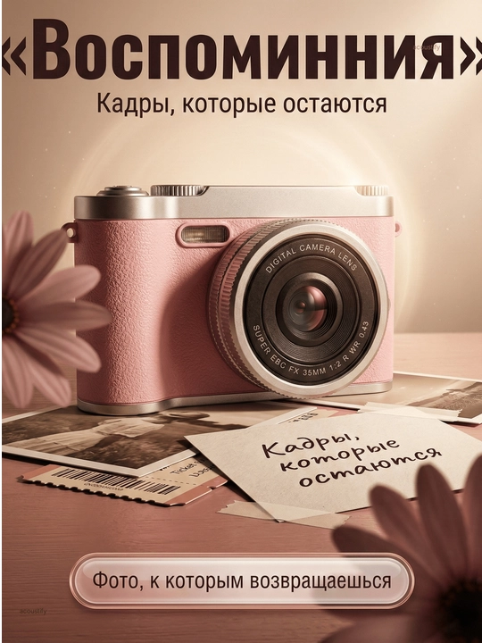 Raqamli kamera (fotoparat), foto kamera, retro kamera, 8x zum, va 32 GB karta