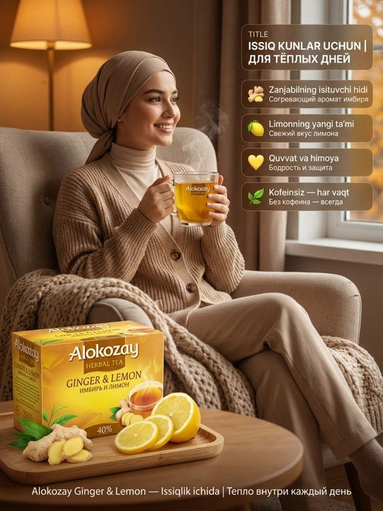 Alokozay Травяной Чай 25 пак, Ройбуш, Мята, Гранат, Ромашка, Имбирь, Лимон, Фенхель