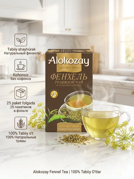 Alokozay Травяной Чай 25 пак, Ройбуш, Мята, Гранат, Ромашка, Имбирь, Лимон, Фенхель