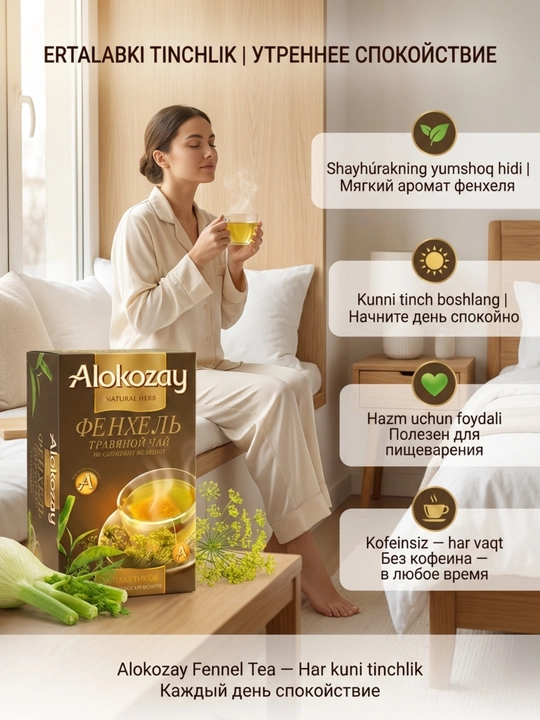 Alokozay Травяной Чай 25 пак, Ройбуш, Мята, Гранат, Ромашка, Имбирь, Лимон, Фенхель