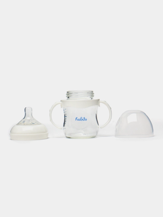Bolalar oziqlantirish uchun shisha, tutqich bilan, 240, 120 ml