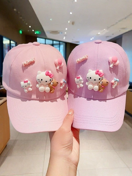 Hello Kitty qizlar uchun beysbolka, bolalar kepkasi