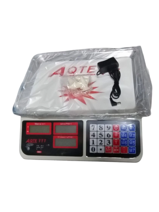 Elektron savdo tarozisi 40 kg — zanglamaydigan po'lat platforma, batareyali