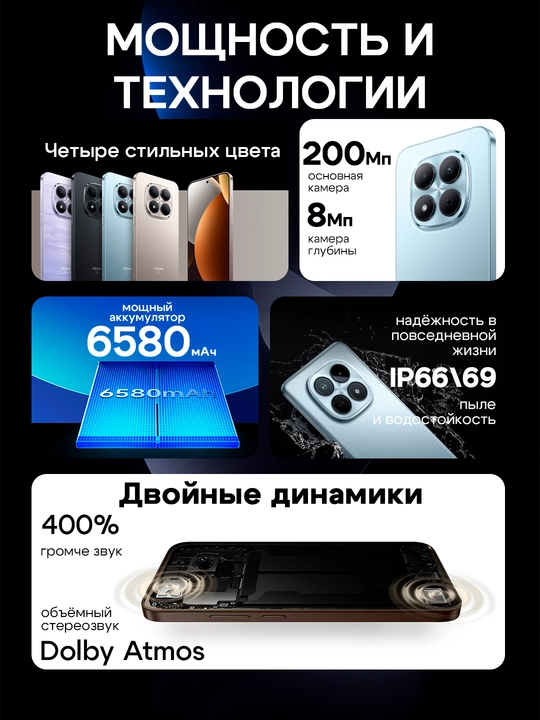 Xiaomi Redmi Note 15 Pro 5G smartfoni, 12/512 GB, AMOLED 120 Gts, 200 MP OIS, 6580 mAh