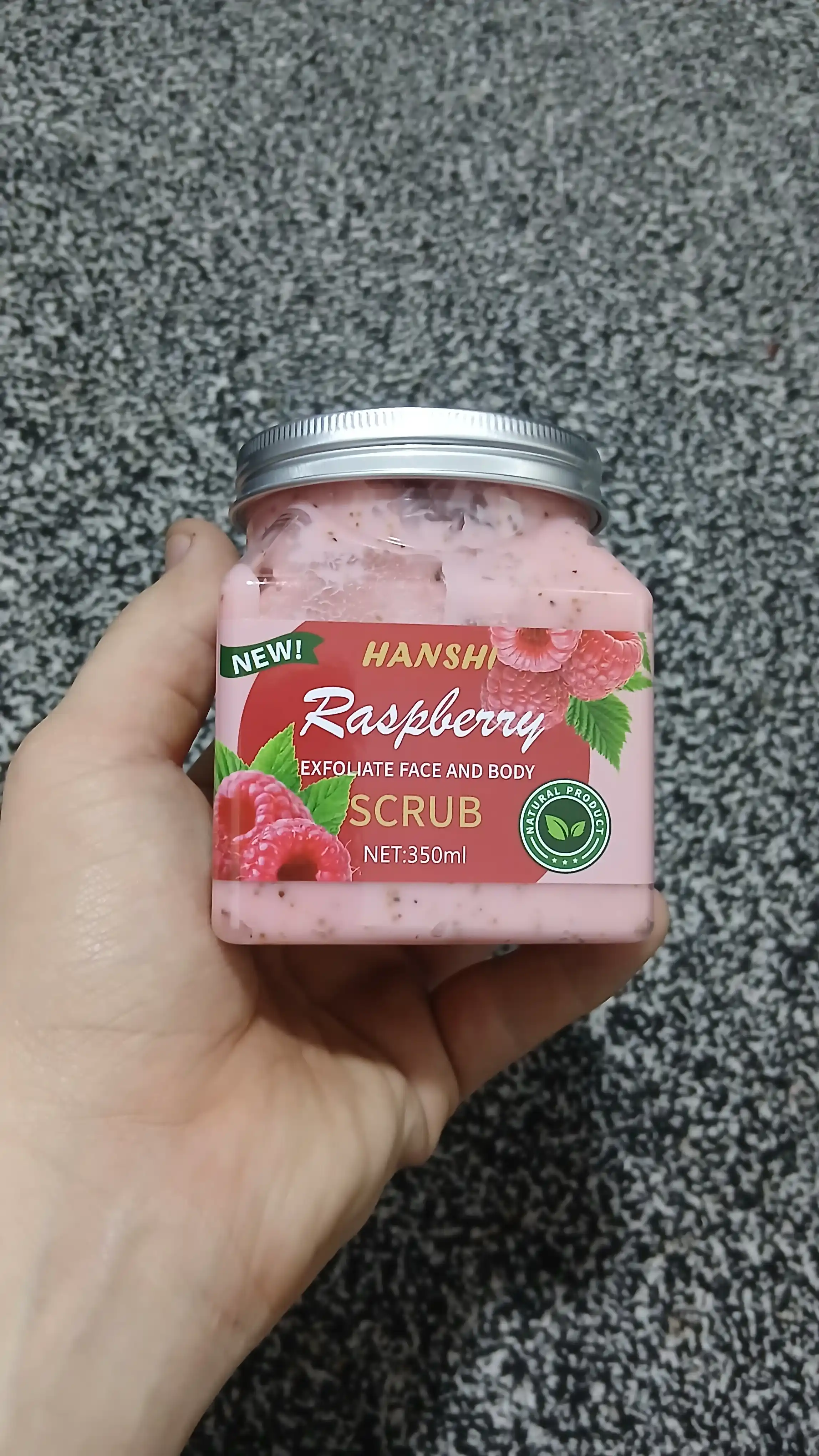 Скраб для лица и тела Wokal Sherbet Body Scrub с экстрактом малины и клубники, 350 гр