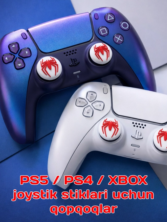 Накладки на стики джойстика Spiderman для Playstation PS3/ PS4/ PS5 / Xbox, 2 шт