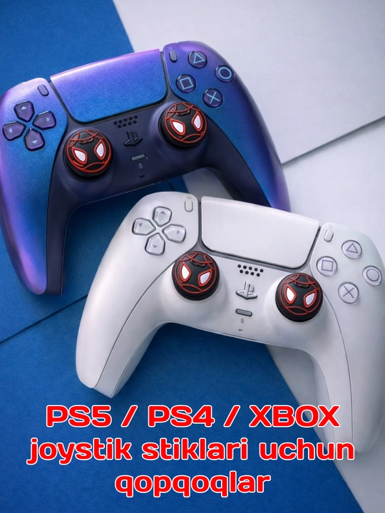 Playstation PS3/ PS4/ PS5/Xbox joystick uchun Spiderman joystik qopqoqlari, 2 dona