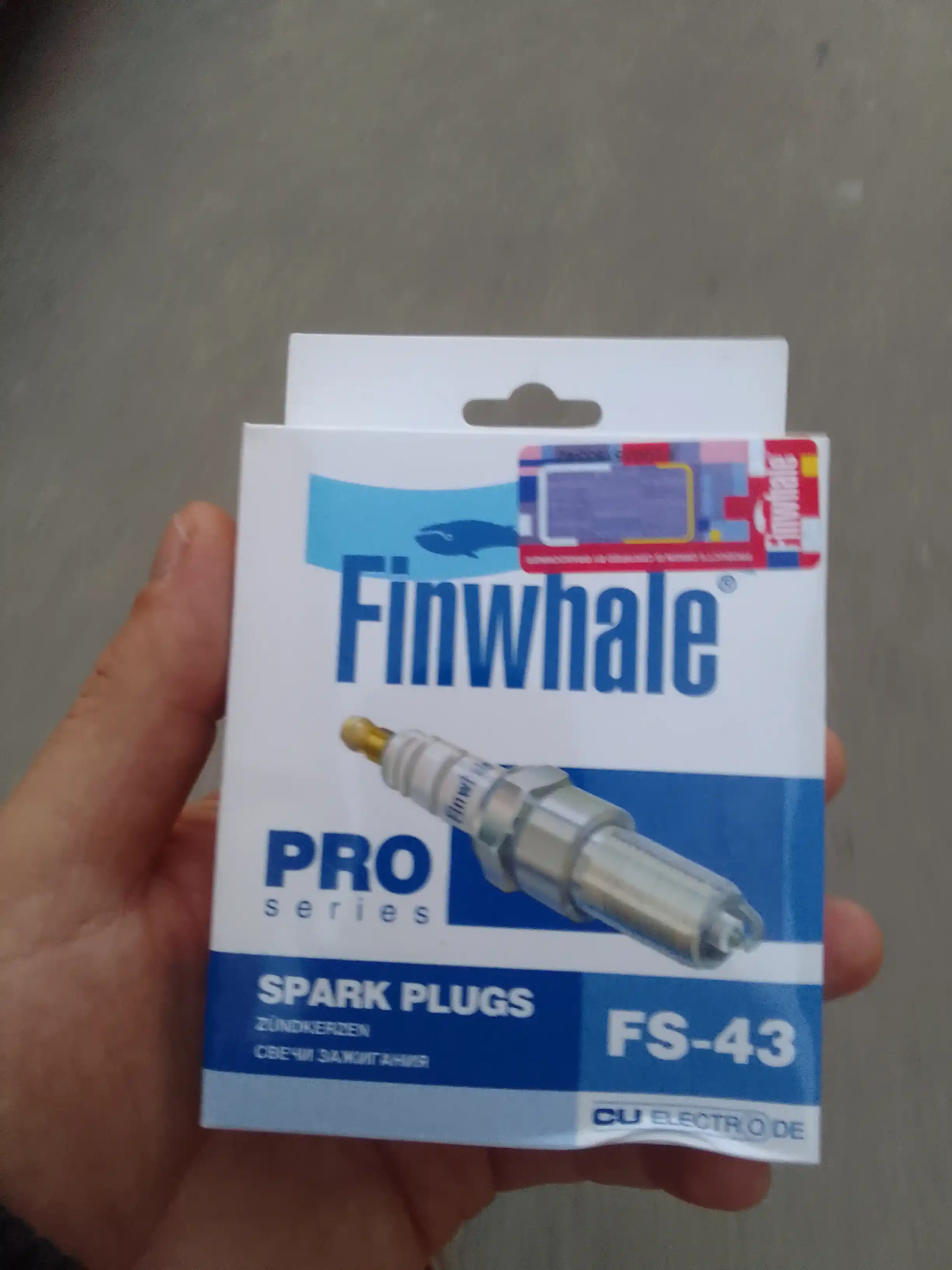 O't oldirish svechasi Finwhale FS-43, 4 dona, Spark, Cobalt, Gentra, Nexia 3