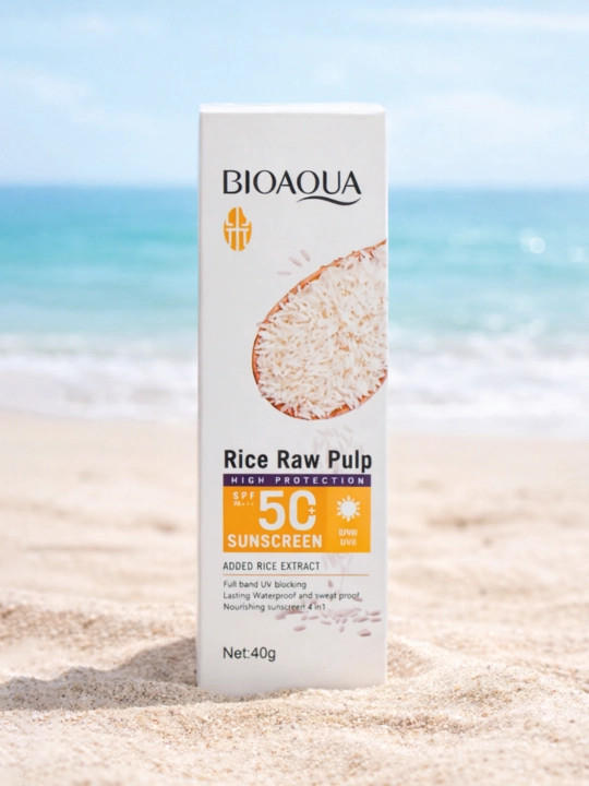 Quyoshdan himoyalovchi krem, BIOAQUA, Guruch ekstrakti asosidagi, SPF krem, 40g, SPF50+PA+