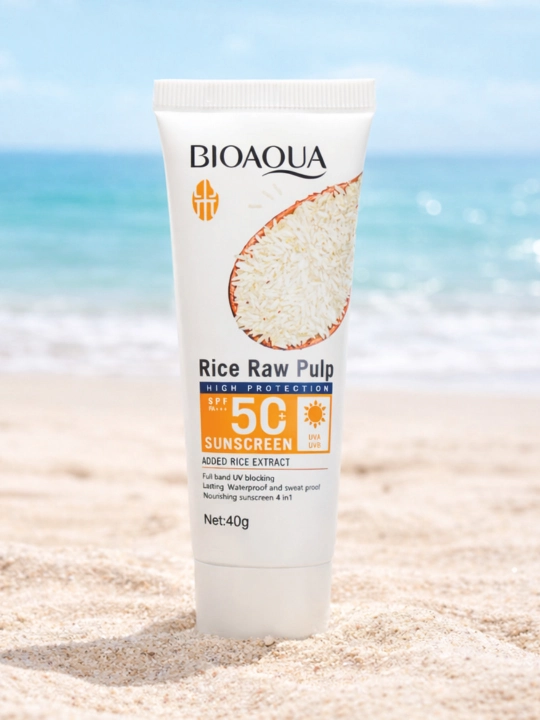 Quyoshdan himoyalovchi krem, BIOAQUA, Guruch ekstrakti asosidagi, SPF krem, 40g, SPF50+PA+
