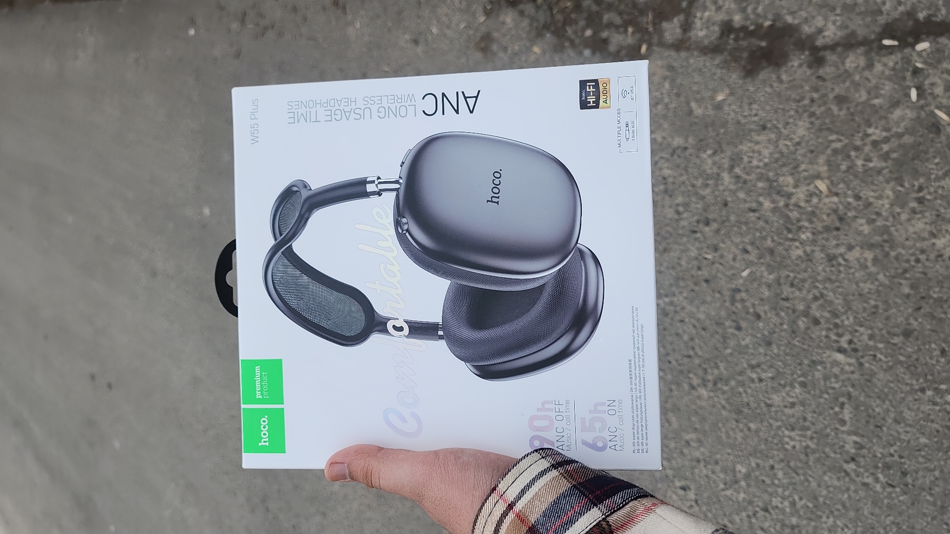 Simsiz naushniklar HOCO W55 Plus ANC, Bluetooth TWS, W35 MAX simsiz Bluetooth quloqchin