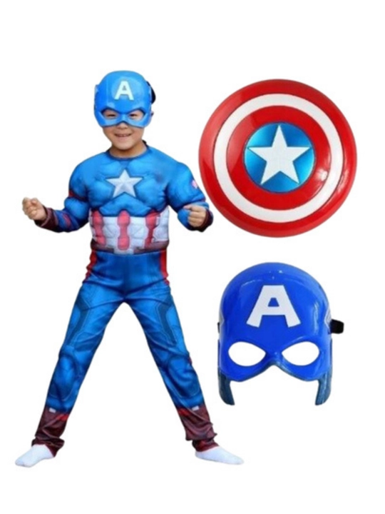 O'g'il bolalar uchun Kapitan Amerika, Betman, Samuray, Politsiya, SpiderMan Kastyumlari