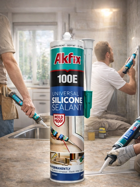 Akfix 100E Universal Silicone Sealant – Mog‘orga Qarshi, Universal  Silikon Germetik