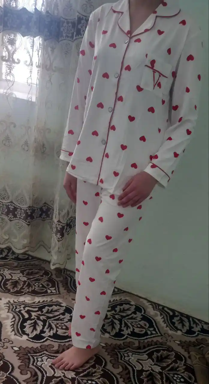Ayollar pijama to‘plami, bahor mavsumi uchun pijamalar, qo‘sh pijama