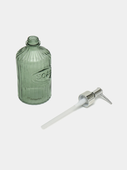 Suyuq sovun uchun shisha dispenser, 450 ml, pudra rangli