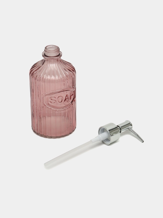 Suyuq sovun uchun shisha dispenser, 450 ml, pudra rangli