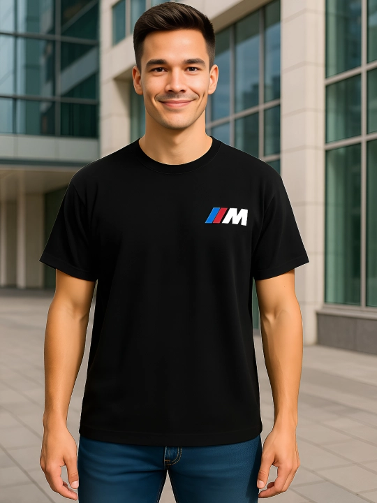 BMW M5 erkaklar futbolkasi, bosma naqshli - 100% paxta