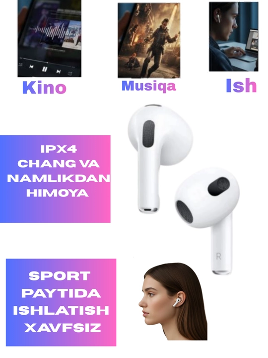 Simsiz quloqchinlar PODS 3 gilofi sovg'aga