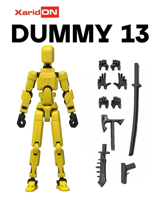 Фигурка-робот XaridON Dummy 13, подвижный конструктор с оружием, сменные руки, 12 цветов