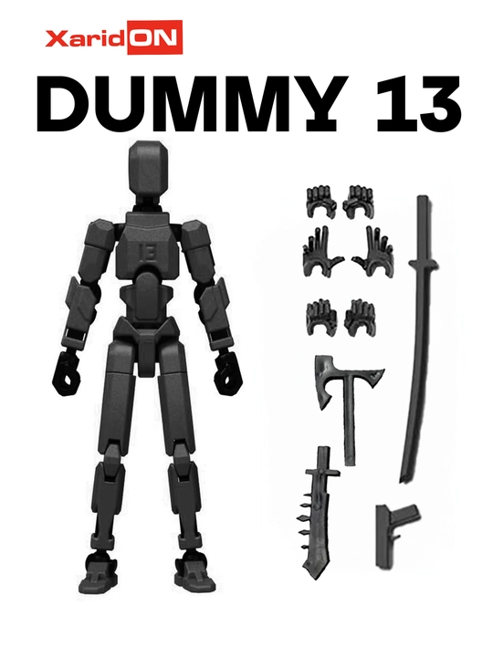 Фигурка-робот XaridON Dummy 13, подвижный конструктор с оружием, сменные руки, 12 цветов